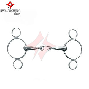 ที่ปิดปาก3วงแหวนฝรั่งเศสทำจากสเตนเลสแบบตะวันตกของดัชท์บิตเงินเยอรมันสำหรับฝึกม้า - Product Image 5