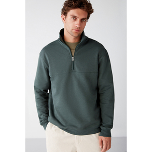 GRIMELANGE <b>Men's</b> <b>Half</b>-<b>Zip</b> <b>Fleece</b> Sweatshirt-Ultra Soft Stand Collar Regular Fit - Product Image 2