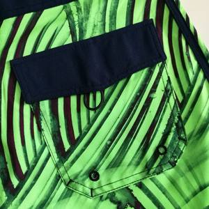 Pantalones cortos de baño de calle alta de verano para hombre, cintura elástica, cordón personalizado, 100% poliéster, malla de nailon, patrón corto de playa para correr - Product Image 3