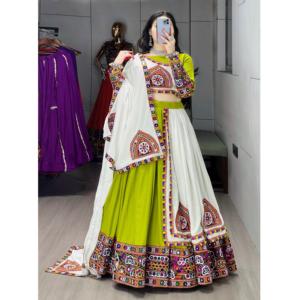 Best Quality Rayon Cotton Navratri <b>Chaniya</b> <b>Choli</b> Lehenga Blouse With Dupatta Heavy Look Navratri Collection For Ladies By Export - Product Image 4