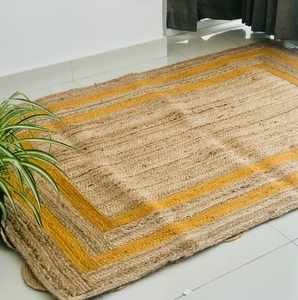 รูปทรงเพชรถักมือพรมปอกระเจาสําหรับห้องนั่งเล่นห้องนอนห้องโถงห้องพักโรงแรมและพรมผูกปมมือขายส่ง - Product Image 4