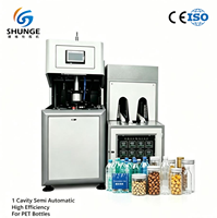 Machine semi-automatique de fabrication de bouteilles PET 5 litres à 1 cavité pour bouteilles d'eau et d'huile de cuisson 380V 10KW, faible encombrement, haute précision