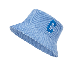 Chapeau seau unisexe brodé en 3D Chapeau plat en velours denim imprimé avec logo personnalisé pour les fêtes de pêche de loisir à la mode en gros - Product Image 2