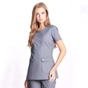 Women's Medical <b>Scrubs</b> Nurse Uniform Top Woven Fabric <b>Scrub</b> <b>Sets</b> for Hospitals OEM Service Available - Product Image 5