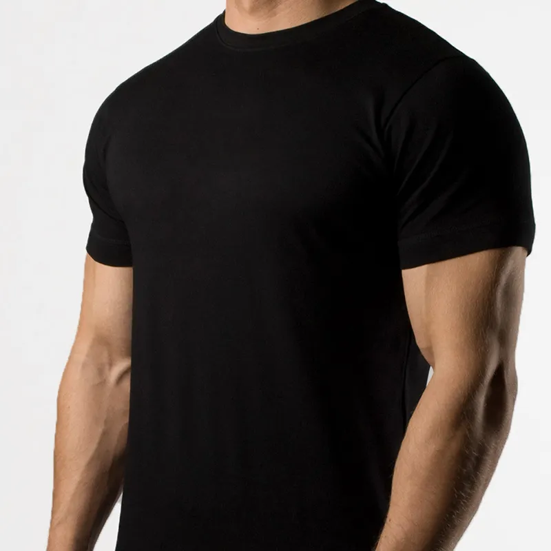 Großhandel schnell trocknen atmungsaktiv Male Gym T-Shirt Männer Sportswear Baumwolle Spandex Mann T-Shirt günstigen Preis mit Anpassung