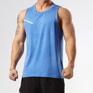 <b>Men's</b> 100% Cotton Summer Slim Fitness <b>Vest</b> Breathable 3D Knitted Casual Style Sleeveless Sports <b>Training</b> Tank Top in Solid Color - Product Image 3