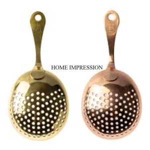 Ensemble de 2 passoires à thé en cuivre écologique Fil métallique plaqué or antique Ustensiles de cuisine et outils à café de qualité luxueuse - Product Image 5