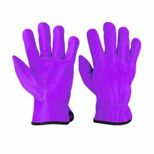 Gants de conduite en cuir de vachette grainé, protection personnelle, résistance élevée à l'abrasion, doux et confortables, gants de jardinage - Product Image 3