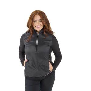 Nueva chaqueta de golf de primavera para mujer de moda con cremallera diseño recortado ajustado cordón entrenamiento prendas de vestir exteriores logotipo personalizado - Product Image 4