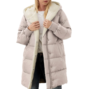 Chaqueta cortavientos para mujer de calidad superior 2024, logotipo personalizado, cuello levantado acolchado, diseño largo acolchado, vaquero impermeable con burbujas - Product Image 1