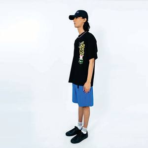 T-shirt en tissu de jersey de coton de style Hip Hop T-shirts pour hommes de haute qualité sur la taille Sérigraphie personnalisée - Product Image 2