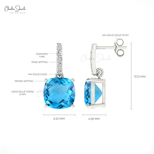 Boucles d'oreilles d'anniversaire de mariage minimalistes à la mode en or massif 14 carats avec diamant blanc pour le cadeau de soeur - Product Image 6