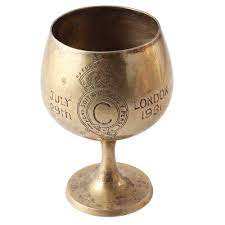 Brass <b>Wine</b> <b>Goblet</b> Handmade Engraved Chalice Vintage Metal Drinking Cup Antique Style Barware Wedding Gift Decorative Tableware - Product Image 2
