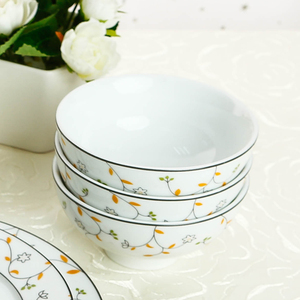 Tazón de salsa de soja de cerámica OEM con patrón de flores naranjas A04 plato elegante para Hoteles de 5 estrellas directo desde Vietnam - Product Image 4