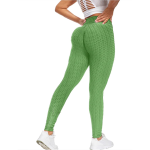 Leggings de Yoga haute performance, logo personnalisé imprimé, doux, contrôle du ventre, couleur unie, pantalon de Yoga pour femmes - Product Image 4