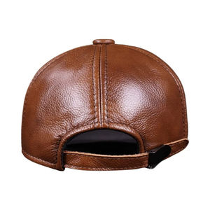 Vente en gros de casquettes en cuir pour hommes de taille personnalisée du meilleur fournisseur 2025 casquettes en cuir pour hommes de poids léger à prix abordable avec service OEM - Product Image 5