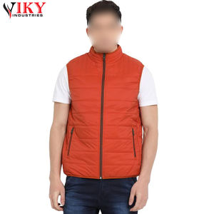 Gilet matelassé pour hommes, couleur unie, logo personnalisé, fournisseur OEM, produit le plus vendu, gilet matelassé respirant pour l'hiver - Product Image 1