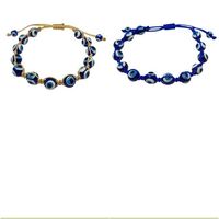 8mm macramé mauvais œil en plastique perlé pour Bracelet accessoire de bijoux à la mode