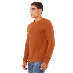 Bella + Canvas 3901 Unisex Ultra-Soft Raglan Sudadera Athletic Heather Crew Neck Fleece para invierno Estampado bordado personalizado - Product Image 5