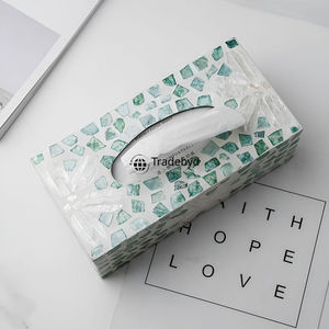 Caja de Pañuelos de Papel de Primera Calidad con Diseño de Flores Grabadas, Elegante Soporte Hecho a Mano para Uso Festivo en el Hogar, Regalo Tradebyd - Product Image 4