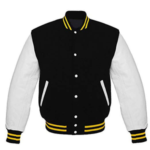 OEM Service Now Available In Adjustable Varsity Jackets for Men Stand Collar <b>Woolen</b> Fabric CollegeBaseballjacket for men - Product Image 4