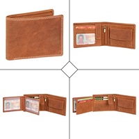 Grosir Pabrik desain baru Top Grain kulit asli asli RFID dompet pria ramping dengan kustomisasi