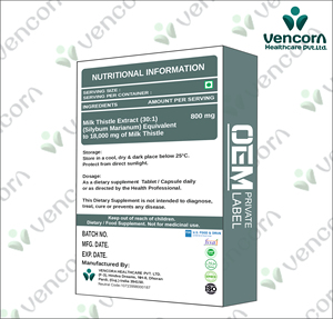 <b>Liver</b> Care Tablets Fortified With Milk Thistle Extract For White Labelling OEM Third Party Manufacturer Solutions - Product Image 3