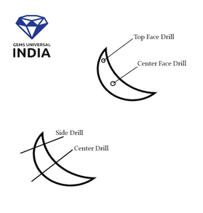 พลอยทองแดงสีฟ้าเทอร์ควอยส์อัญมณีทรงพระจันทร์เสี้ยว AAA ลูกปัดแกะสลักมือหลวมสำหรับเครื่องประดับขนาด16มม. - Product Image 6