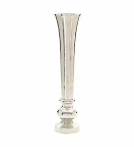 Luxury Silver Metal <b>Vase</b> Handcrafted Decorative Accent Piece for Home Interior Floral Arrangement and Modern Table Styling - Product Image 1
