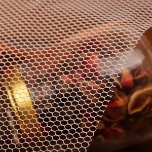 Vải Lưới Cứng Cứng Hình Lục Giác Dệt Kim Chắc Chắn Màu Trắng <span class=keywords><strong>50D</strong></span> 100% Polyester Dành Cho Váy Cưới Cô Dâu Có Hàng - Product Image 5