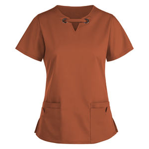 Blouses médicales unisexes en gros, sur mesure, de haute qualité, respirantes et confortables en Spandex/Polyester pour infirmières - Product Image 6