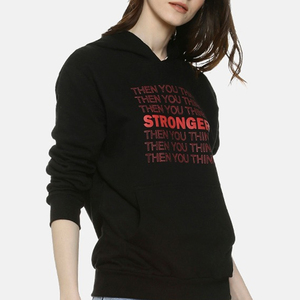 Vente en gros de sweats à capuche en polaire surdimensionnés pour femmes, personnalisés, de style streetwear, avec logo imprimé numériquement sur le devant, taille plus, pour l'hiver - Product Image 4