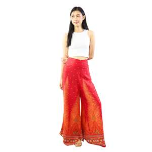 Napat Clothing Peacock <b>Women's</b> Palazzo Pants in Coral <b>Red</b> for <b>Women</b> - Product Image 1