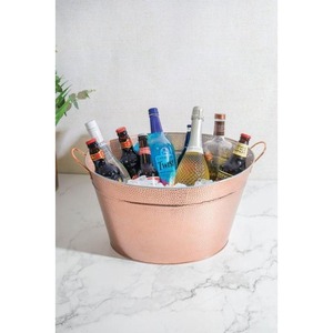Beau seau à glace en métal martelé pour bouteilles de champagne, parfait pour les dîners romantiques et les fêtes de famille - Product Image 4