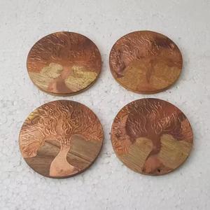 Unique Round Resin & Wooden Tea <b>Cup</b> <b>Mats</b> Pads New Arrival Trendy Design Wooden Resin Coaster/<b>Mats</b> Pads Dinnerware Tabletop Pads - Product Image 2