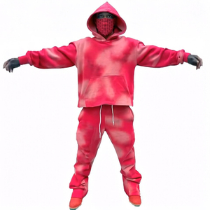 Ensemble survêtement et sweat-shirt pour homme en coton 100% délavé à l'acide, design personnalisé, streetwear, deux pièces - Product Image 5