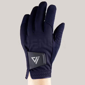 Gants de golf professionnels personnalisés pour hommes en cuir véritable noir antidérapants avec sangle de poignet réglable - Haute qualité à prix abordable pour usage sportif - Product Image 1