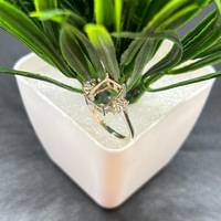 Anillo Solitario Octogonal de Plata de Ley 925, Engaste de Puntas Semi-Montado, 6x8mm 7x9mm 8x10mm, Componente de Joyería de Plata en Blanco para DIY