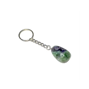 Porte-clés en cristal de haute qualité, fluorite polie, pierre naturelle, cadeaux pour femmes, grossiste en porte-clés - Product Image 1