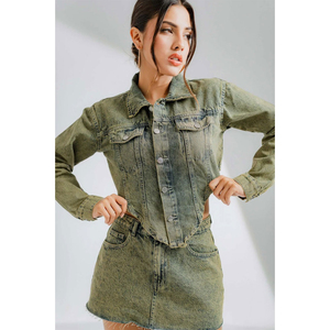 Vestes en jean de haute qualité personnalisées pour femmes, dernières conceptions, veste en jean pour femme en gros, service OEM personnalisé - Product Image 1