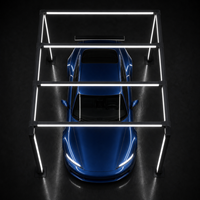 Éclairage LED de tunnel à vue supérieure, large, pour garage de detailing de véhicules bas de gamme, IP54, intensité variable, vente en gros