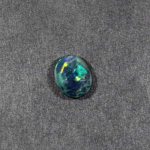 1 Piece Natural Black <b>Opal</b> 13X10MM Oval Cabochon 2.30Cts Gemstone Loose for Jewelry Making - Product Image 1