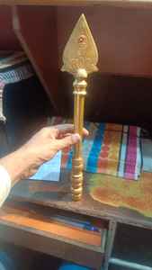 Crossed Design <b>Car</b> <b>Dashboard</b> Flag Brass Rod Display <b>Accessory</b> for Office and Study Table - Product Image 4