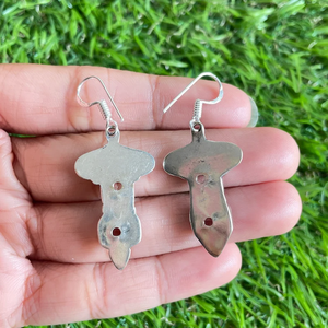 Design à la mode 925 en argent Sterling femmes boucles d'oreilles pendantes à la main topaze blanche pierres précieuses boucles d'oreilles breloque en gros - Product Image 3