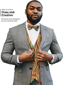 เสื้อกั๊กทางการของผู้หญิงพิมพ์ลายศิลปะชนเผ่าสไตล์แอฟริกันชุดสูททำงานลำลองเสื้อกั๊กทรงสลิมฟิต - Product Image 5