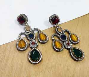 Pendientes polacos victorianos de diamantes de circón a la moda con pendientes elegantes de moda para mujer, ropa de fiesta para fiestas - Product Image 5