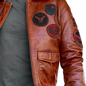 Veste en cuir pour hommes au tarif de gros OEM Respirant Confortable Vêtements décontractés Veste en cuir pour hommes à prix abordable de haute qualité - Product Image 4