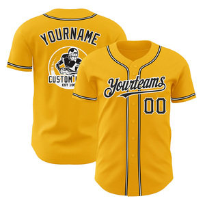 Camiseta de béisbol para hombre Impresión personalizada Nombre y número Botón Premium Camiseta de béisbol - Product Image 1