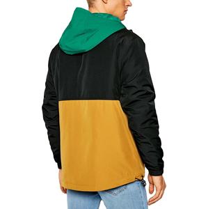 Venta al por mayor de talla grande Casual moda prendas de vestir exteriores transpirable fino repelente al agua pulóver cortavientos piel gimnasio Fitness bloque de color - Product Image 2