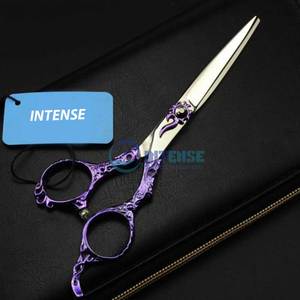 Ensemble de ciseaux de coiffure et de barbier professionnels Ciseaux de coupe de 6.45 pouces avec pointe de lame tranchante en acier inoxydable 440c - Product Image 2